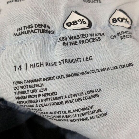 BP High Rise Straight Leg Jeans Medium Light Wash size 14 - Picture 4 of 9